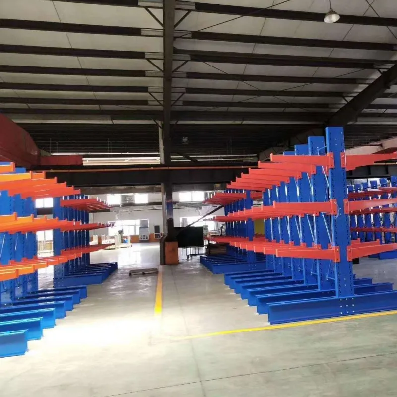 Customized Adjustable Heavy duty Steel Cantilever Racking System for Warehouse Fabric Roll Storage
