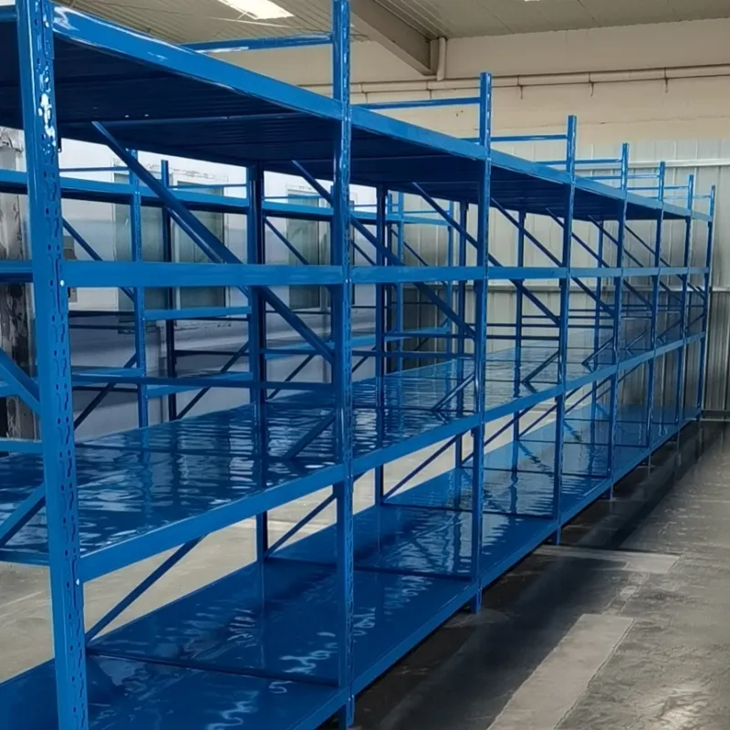 Customized Multi-Level Metal Longspan Shelving for Warehouse Footwear Storage