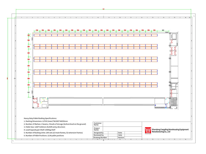 Fangding offers free racking layout design