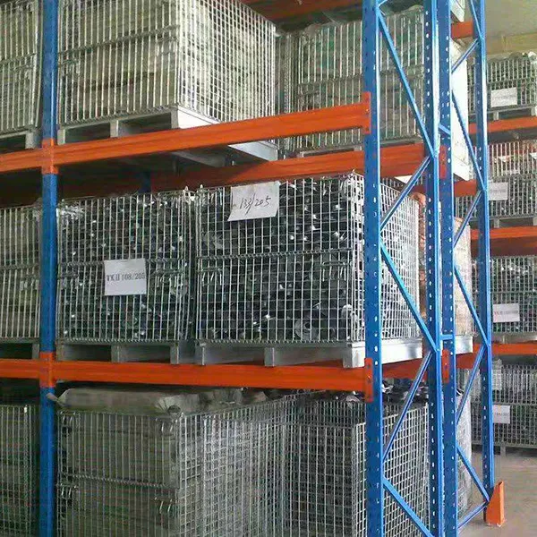 factory direct Customized stackable metal galvanized wire mesh container for warehouse storage